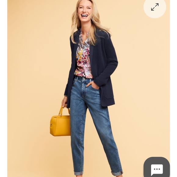 Talbots Jackets & Blazers - New- Talbots yellow notch collar sweater, blazer, knit jacket . Yellow size xl